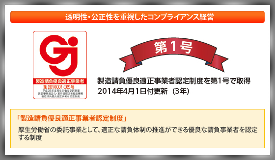 透明性・公正性を重視したコンプライアンス経営