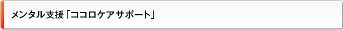 メンタル支援「ココロケアサポート」